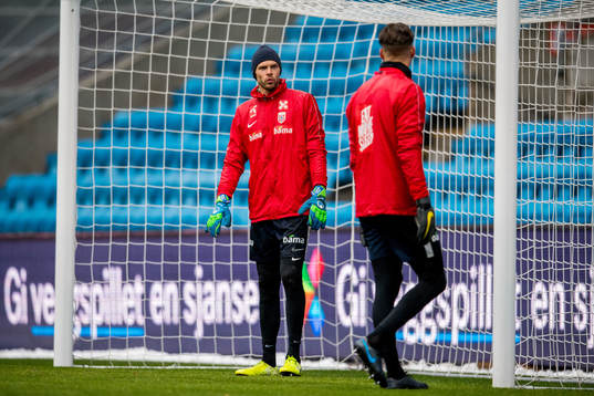 Goalkeeper Rune Almenning Jarstein of Norway
