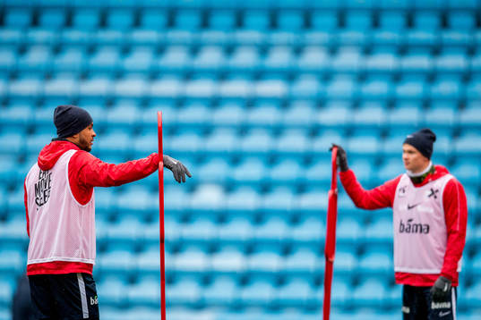Joshua King and Erling Braut Haaland of Norway