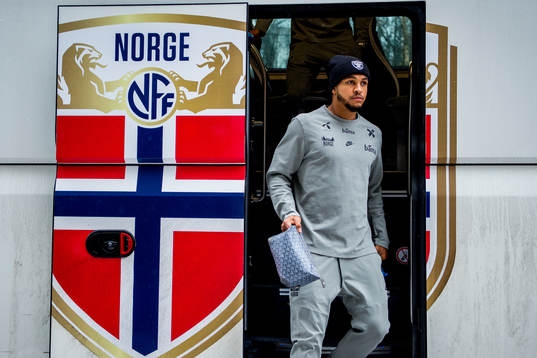 Joshua King of Norway arrives
