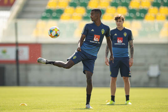 Alexander Isak of the Swedish national football team