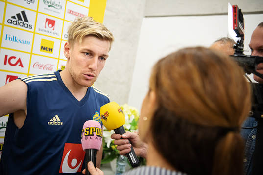Emil Forsberg of the Swedish national football team is