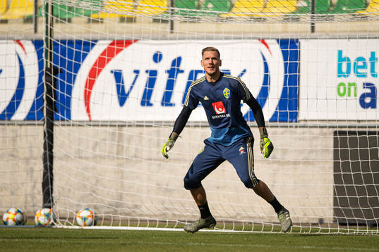Robin Olsen of the Swedish national football team