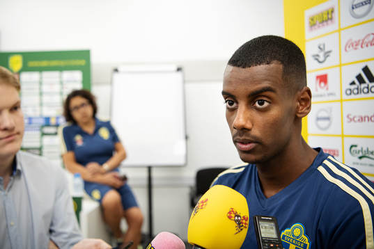 Alexander Isak of the Swedish national football team is