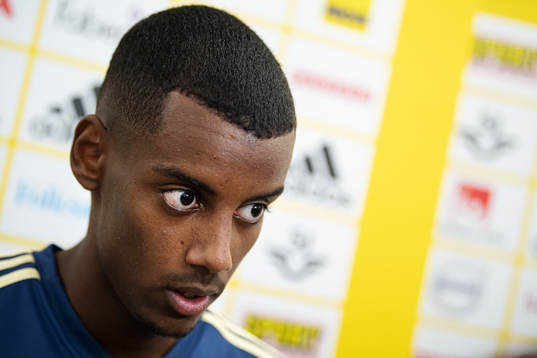 Alexander Isak of the Swedish national football team