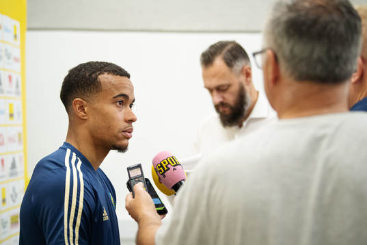 Robin Quaison of the Swedish national football team is