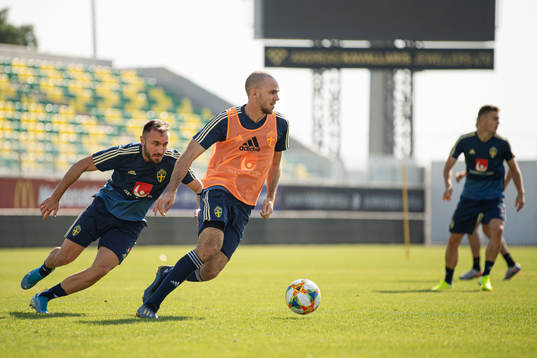 Muamer Tankovic and Marcus Danielson of the Swedish