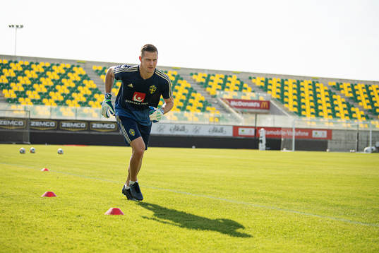 Karl-Johan Johnsson of the Swedish national football team