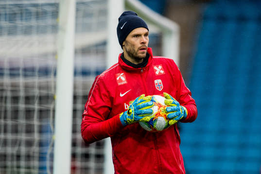 Goalkeeper Rune Almenning Jarstein of Norway