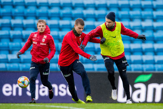 Sigurd Rosted and Erling Braut Haaland of Norway
