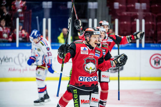 Malmö Redhawks Frederik Storm jublar