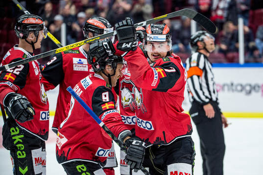 Malmö Redhawks Marcus Björk jublar