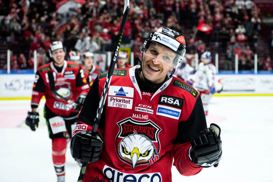Malmö Redhawks Frederik Storm jublar