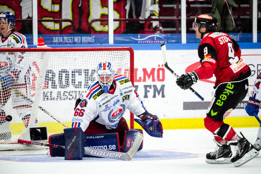 Malmö Redhawks Frederik Storm gör 4-1 bakom Oskarshamns