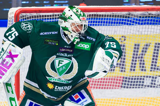 Färjestads målvakt Arvid Holm