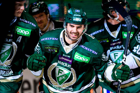 Färjestads Martin Johansson jublar