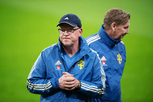Head coach Janne Andersson and assistant coach Peter