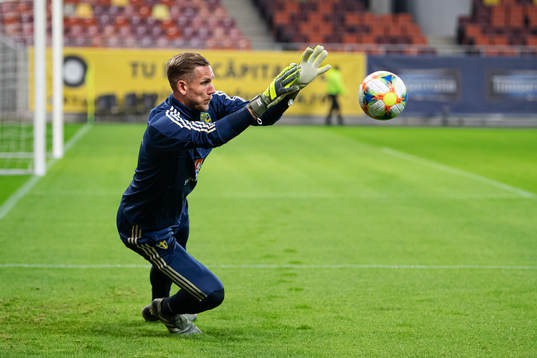 Robin Olsen of the Swedish national football team