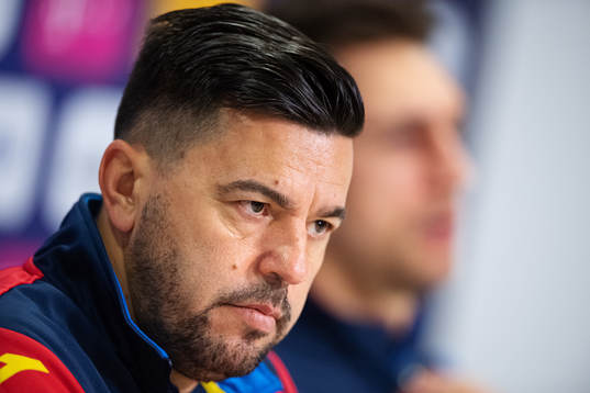 Head coach Cosmin Contra of the Romanian national football