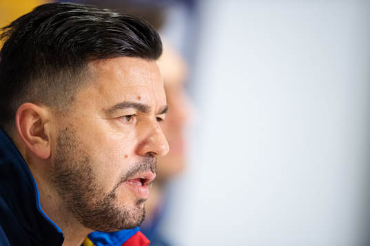Head coach Cosmin Contra of the Romanian national football