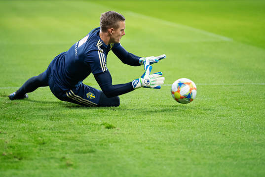 Karl-Johan Johnsson of the Swedish national football team
