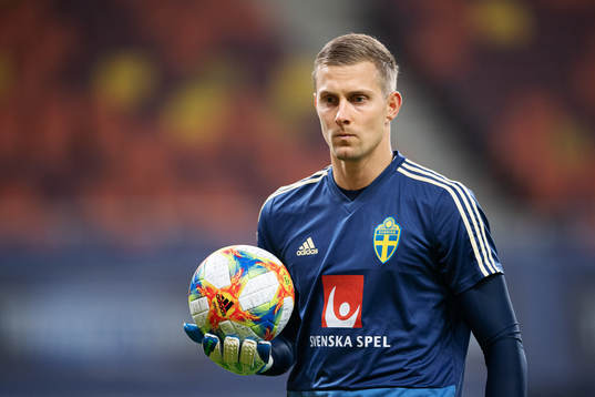 Karl-Johan Johnsson of the Swedish national football team