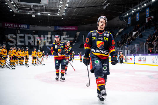 Djurgårdens Manuel Ågren och Gustav Possler deppar