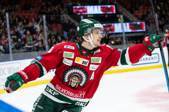 Frölundas Nicklas Lasu jublar
