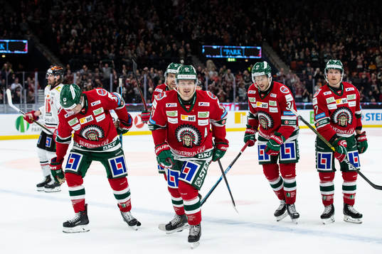 Frölundas Nicklas Lasu jublar