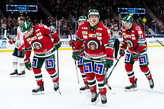 Frölundas Nicklas Lasu jublar