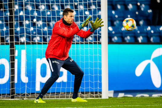 Goalkeeper Rune Almenning Jarstein of Norway