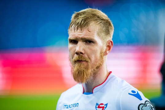 Odmar Faero of Faroe Islands looks dejected