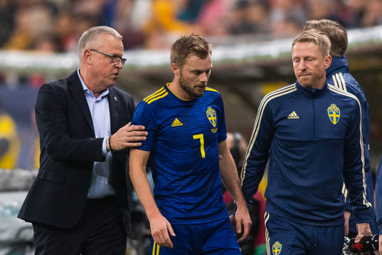 Janne Andersson, head coach of Sweden and substituted