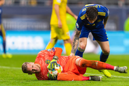 Goalkeeper Robin Olsen of Sweden