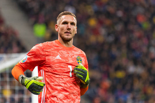 Goalkeeper Robin Olsen of Sweden