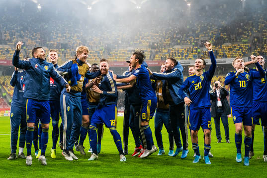 Marcus Berg, Pontus Jansson, Albin Ekdal and Kristoffer