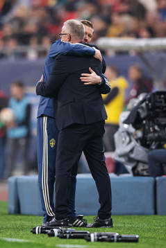 Peter Wettergren, assistant coach, and Janne Andersson,