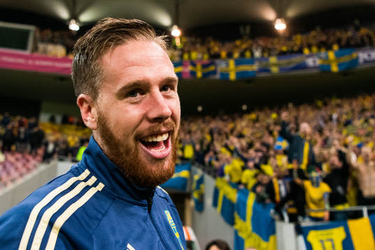 Pontus Jansson of Sweden celebrates