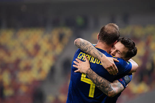 Andreas Granqvist and Victor Nilsson Lindelöf of Sweden