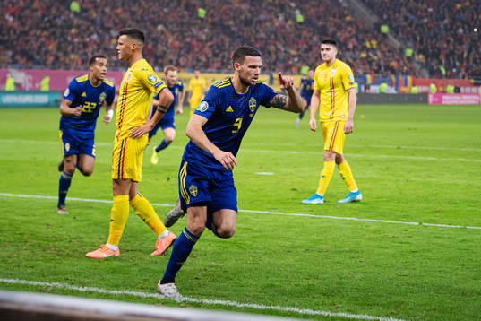 Marcus Berg of Sweden celebrates