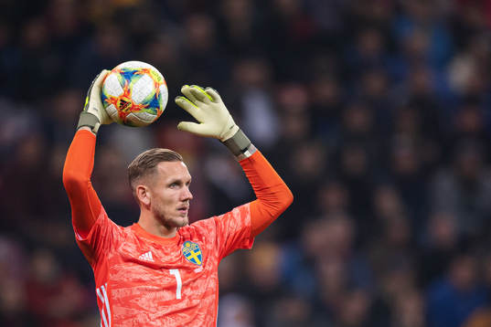 Goalkeeper Robin Olsen of Sweden