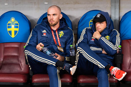Marcus Danielson and John Guidetti of Sweden