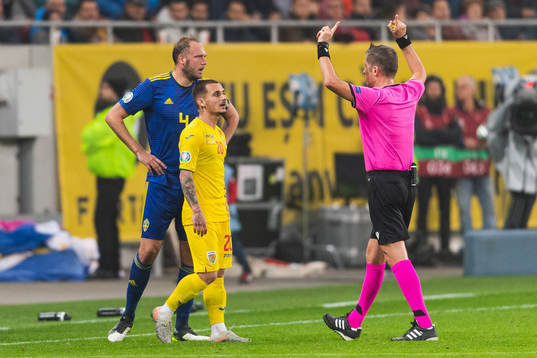 Andreas Granqvist of Sweden and Alexandru Ionut Mitrita of