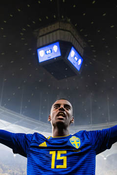 Alexander Isak of Sweden celebrates