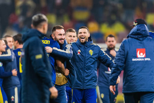 Marcus Berg of Sweden celebrates