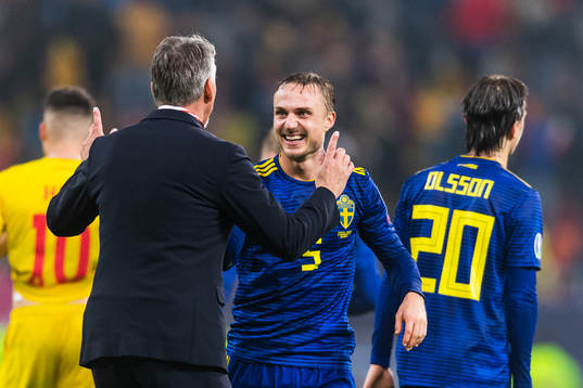 Pierre Bengtsson of Sweden celebrates