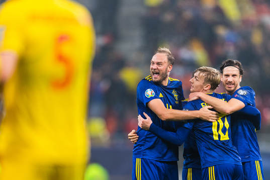 Andreas Granqvist, Emil Forsberg and Gustav Svensson of