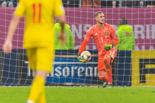 Goalkeeper Robin Olsen of Sweden