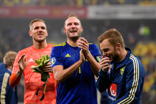 Andreas Granqvist of Sweden celebrates