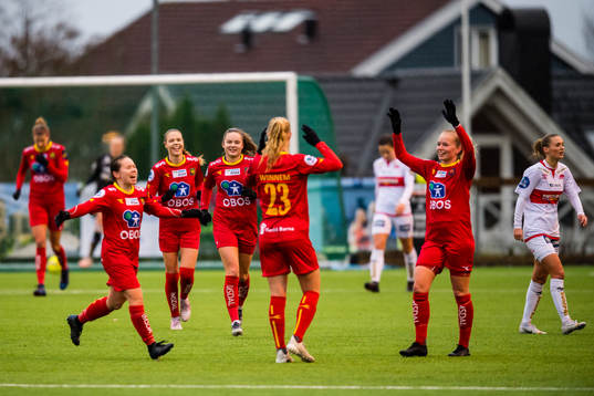 Katrine Emilie Winnem Jørgensen of Røa celebrates