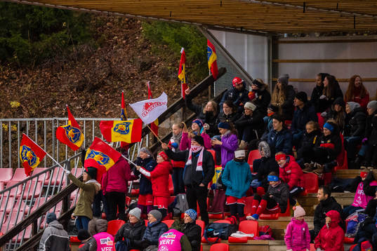 Spectators in the stands